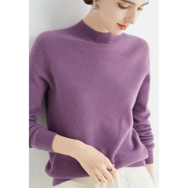 Pull en maille douce pour femme - jumper haut de gamme au col roulé pour casual et bureau - tricot chic et pour tous les jours