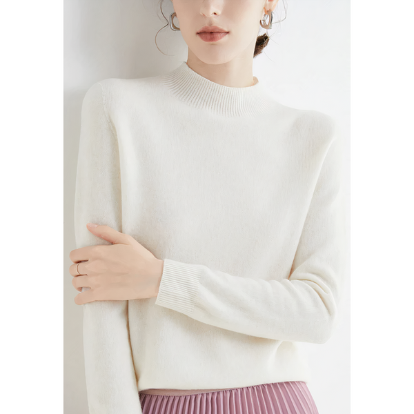 Pull en maille douce pour femme - jumper haut de gamme au col roulé pour casual et bureau - tricot chic et pour tous les jours