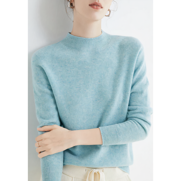 Pull en maille douce pour femme - jumper haut de gamme au col roulé pour casual et bureau - tricot chic et pour tous les jours