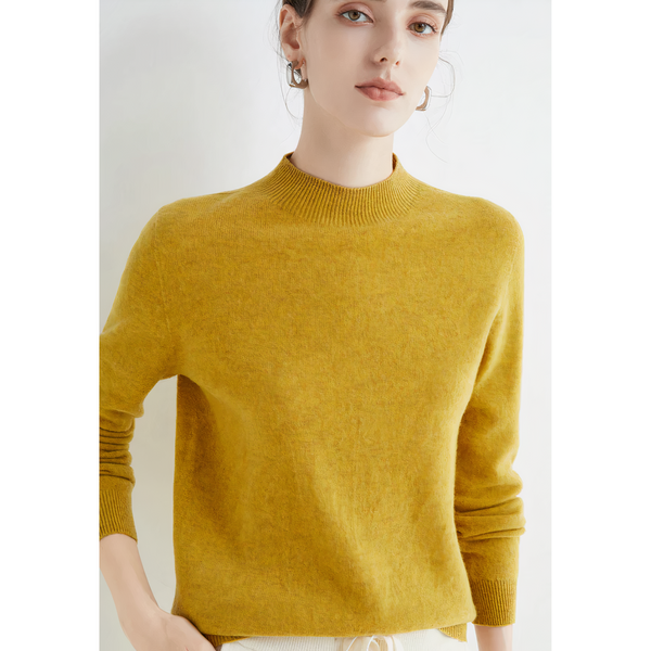 Pull en maille douce pour femme - jumper haut de gamme au col roulé pour casual et bureau - tricot chic et pour tous les jours
