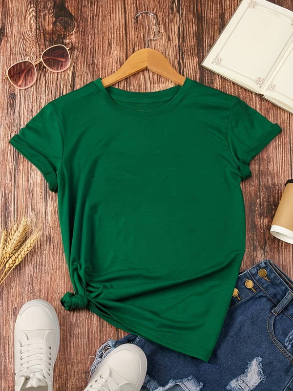 T-shirt femme coupe décontractée en tissu doux - mode quotidien casual