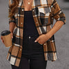 Chemise à carreaux multicolore - surchemise féminine polyvalente à manches longues
