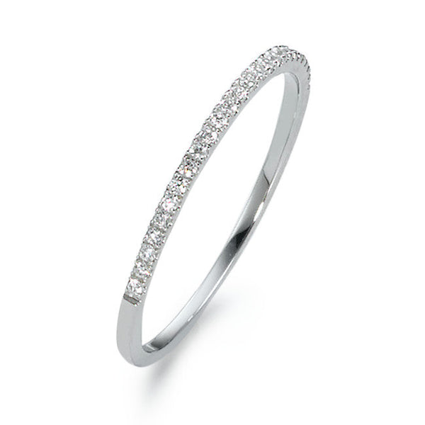 Bague en argent ornée de diamants - élégante bague de mémoire pour dames