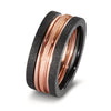 Bague en or rose - bande fine exquise pour femmes