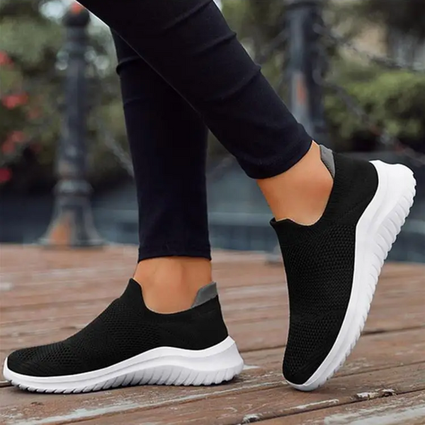 Baskets slip-on pour femmes - chaussures tricotées respirantes et douces