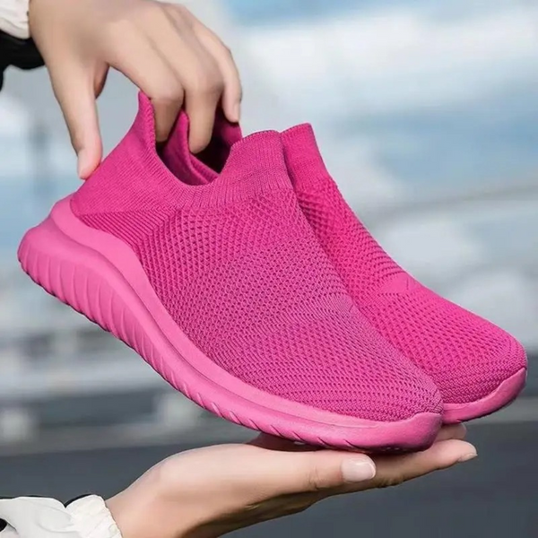 Baskets slip-on pour femmes - chaussures tricotées respirantes et douces