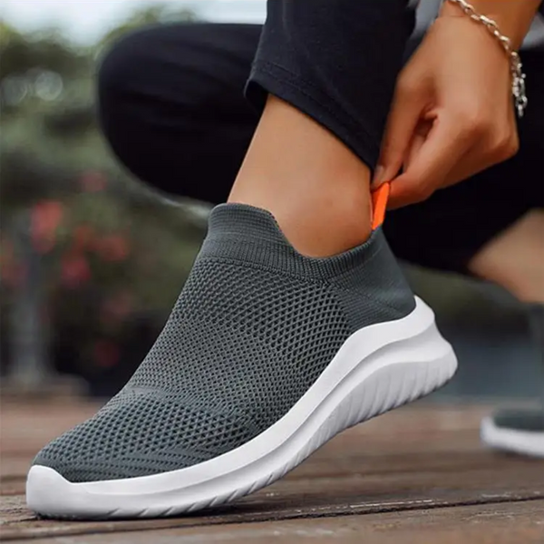 Baskets slip-on pour femmes - chaussures tricotées respirantes et douces