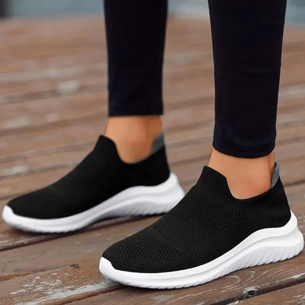 Baskets slip-on pour femmes - chaussures tricotées respirantes et douces