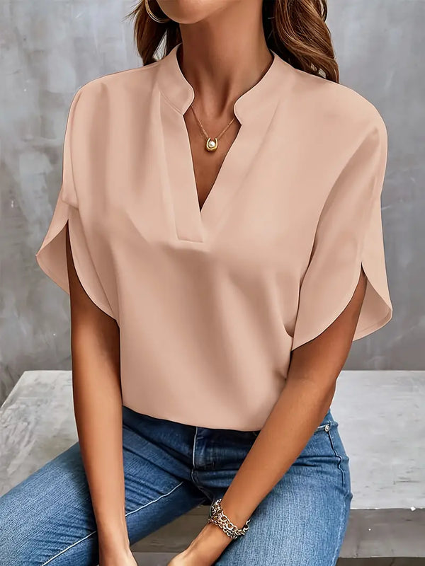 Blouse élégante - haut stylé à manches courtes pour femmes