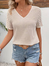 Blouse en crochet crème - style chic pour femmes