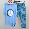 Ensemble décontracté femme 2 pièces : t-shirt ample et pantalon camouflage - mode lounge au quotidien