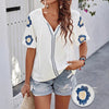 Blouse brodée femme - haut floral léger pour un style estival sans effort