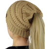Bonnet en tricot avec ouverture pour chignon - accessoire tendance pour l'hiver