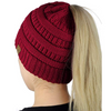 Bonnet en tricot avec ouverture pour chignon - accessoire tendance pour l'hiver