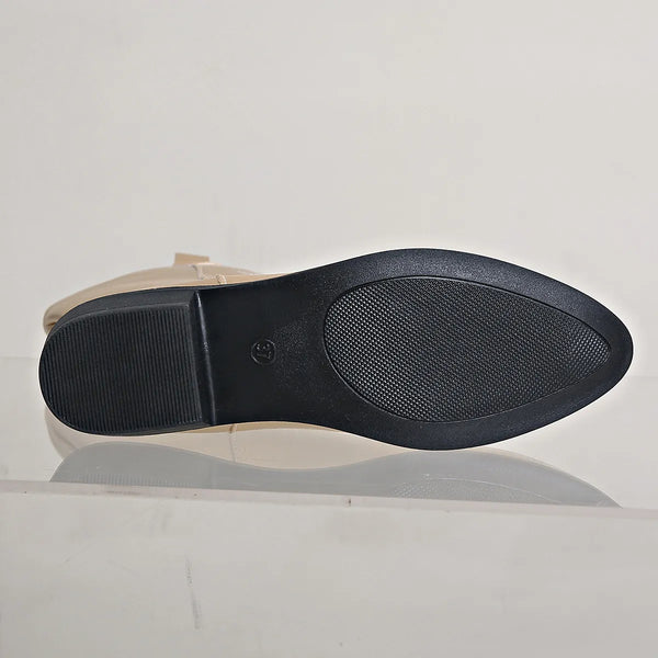 Bottes de cowboy - chaussures en simili cuir élégantes pour femmes avec doublure douce