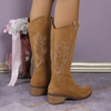 Bottes de cowboy - élégantes bottes western pour femmes jusqu'aux genoux