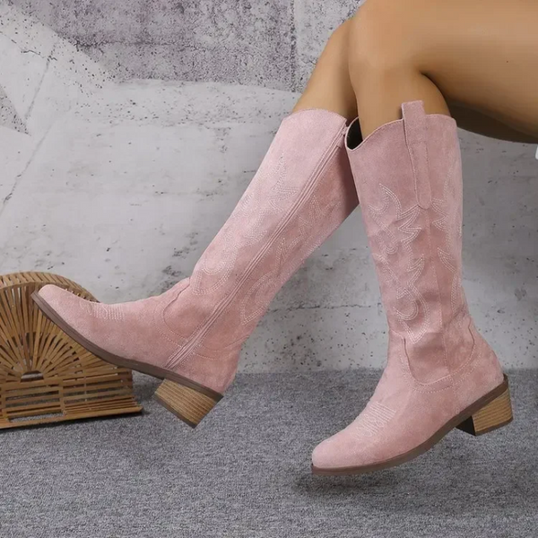 Bottes de cowboy - élégantes bottes western pour femmes jusqu'aux genoux