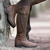Bottes de équitation en similicuir (PU) pour femmes - chaussure élégante et waterproof