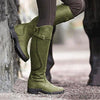 Bottes de équitation en similicuir (PU) pour femmes - chaussure élégante et waterproof