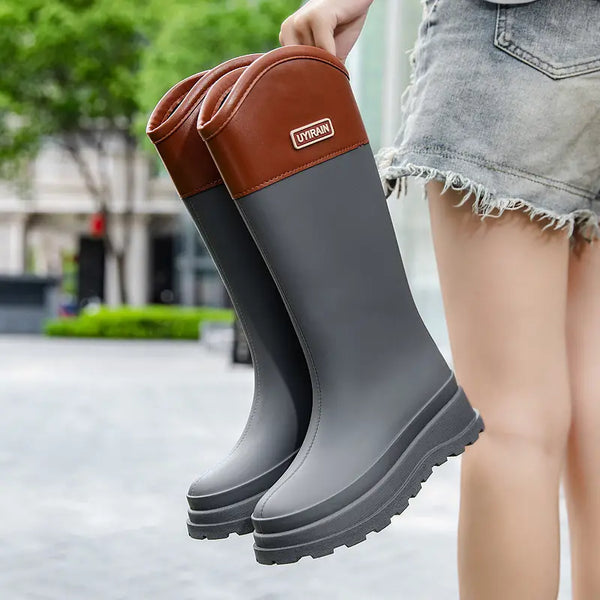 Bottes de pluie femmes - bottes étanches élégantes pour activités extérieures