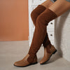 Bottes hautes - chaussures tendance en effet daim pour femmes