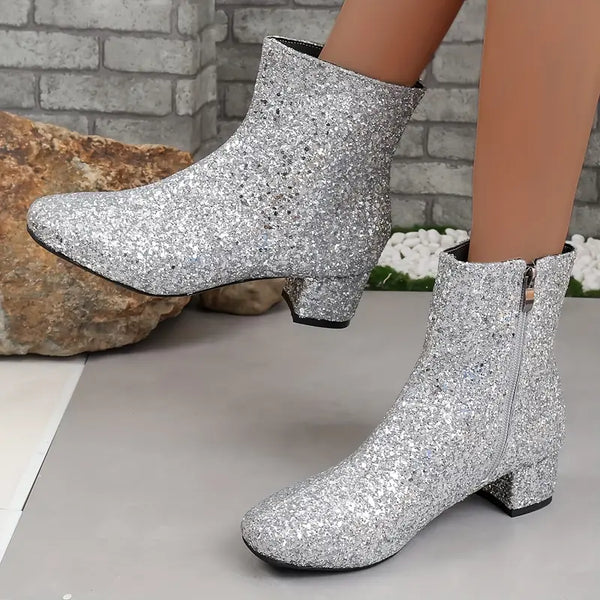 Bottines à paillettes - élégantes bottines pour dames