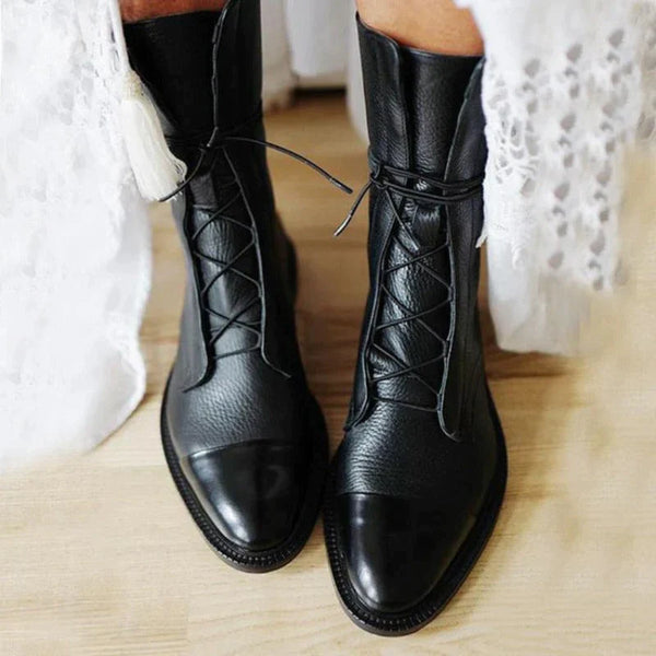 Bottines - belles bottes de combat à lacets pour femmes