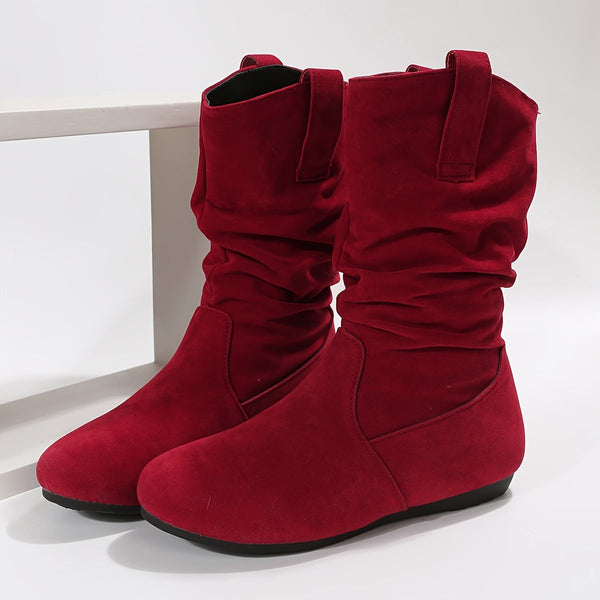 Bottines cozy - bottes en daim pour femmes au style décontracté