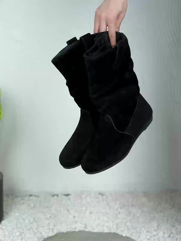 Bottines cozy - bottes en daim pour femmes au style décontracté