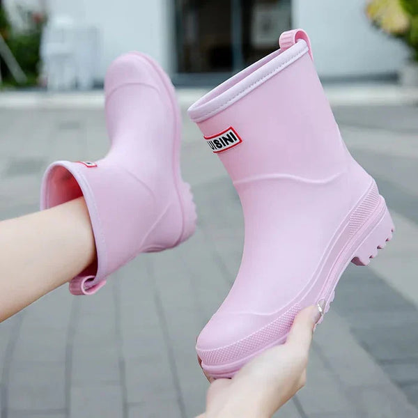 Bottines de pluie étanches - bottes en caoutchouc chic pour femme
