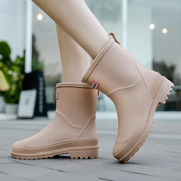 Bottines de pluie étanches - bottes en caoutchouc chic pour femme