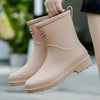 Bottines de pluie étanches - bottes en caoutchouc chic pour femme