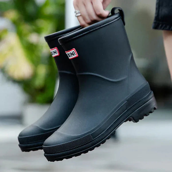 Bottines de pluie étanches - bottes en caoutchouc chic pour femme