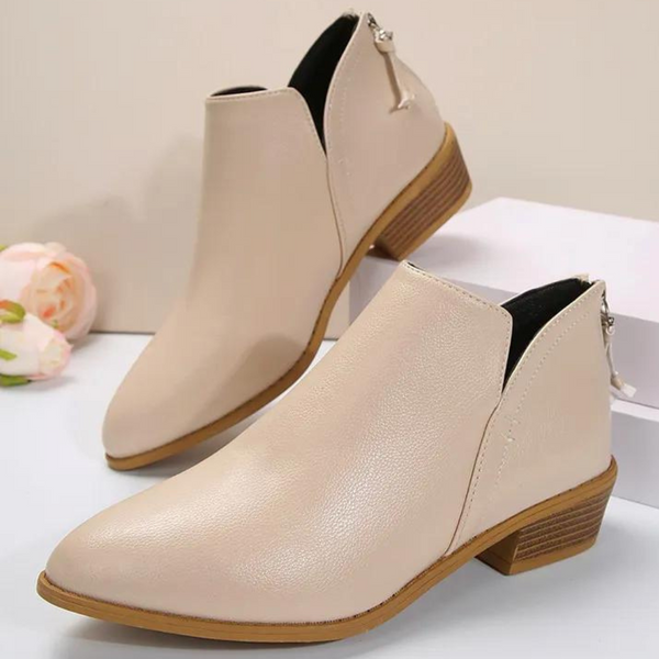 Bottines élégantes - bottines argentées à bout pointu pour femmes