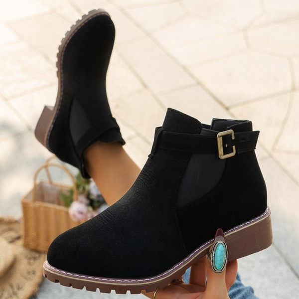 Bottines - élégantes bottines en suede pour femmes