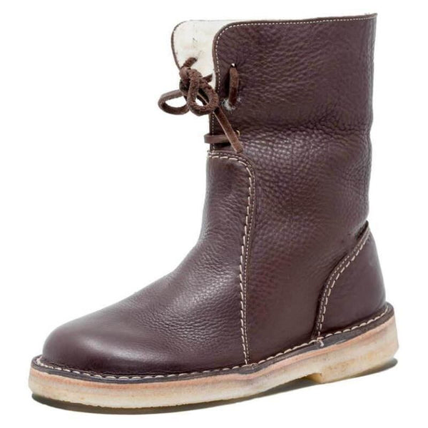 Bottines en similicuir (PU) - chaussures à lacets élégantes pour femmes