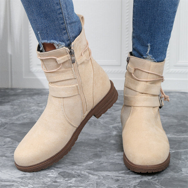 Bottines tendance - boots d'hiver stylées pour femmes avec zip