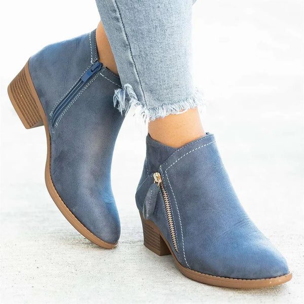 Bottines tendance - chaussures zippées pour femmes