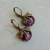 Boucles d'oreilles libellule suspendues - boucles en bronze vintage pour femmes