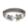 Bracelet ancre - accessoire féminin en similicuir (PU) tressé