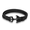 Bracelet ancre - accessoire féminin en similicuir (PU) tressé