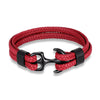 Bracelet ancre - accessoire féminin en similicuir (PU) tressé