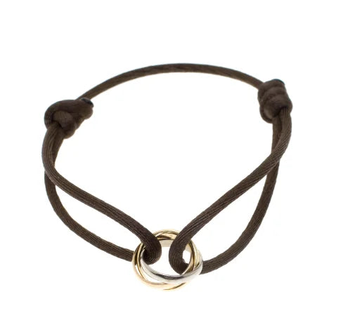Bracelet élégance trinity - bracelet raffiné pour femmes avec accents dorés et argentés