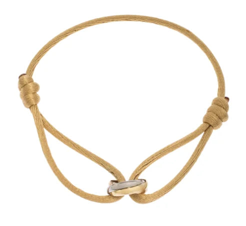 Bracelet élégance trinity - bracelet raffiné pour femmes avec accents dorés et argentés