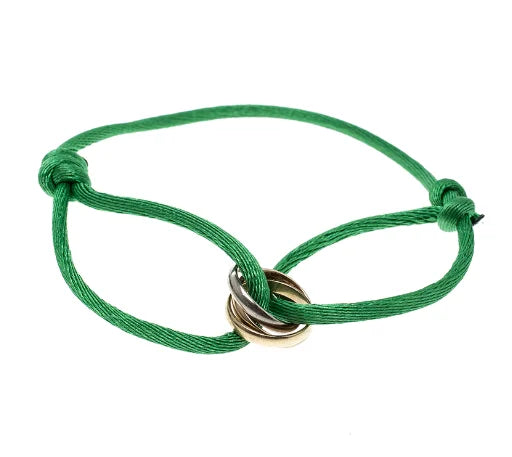 Bracelet élégance trinity - bracelet raffiné pour femmes avec accents dorés et argentés