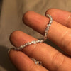 Bracelet en argent - bijou délicat avec strass pour dames