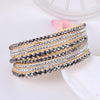 Bracelet en strass wrap - accessoire multi-couches pour femmes