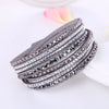 Bracelet en strass wrap - accessoire multi-couches pour femmes