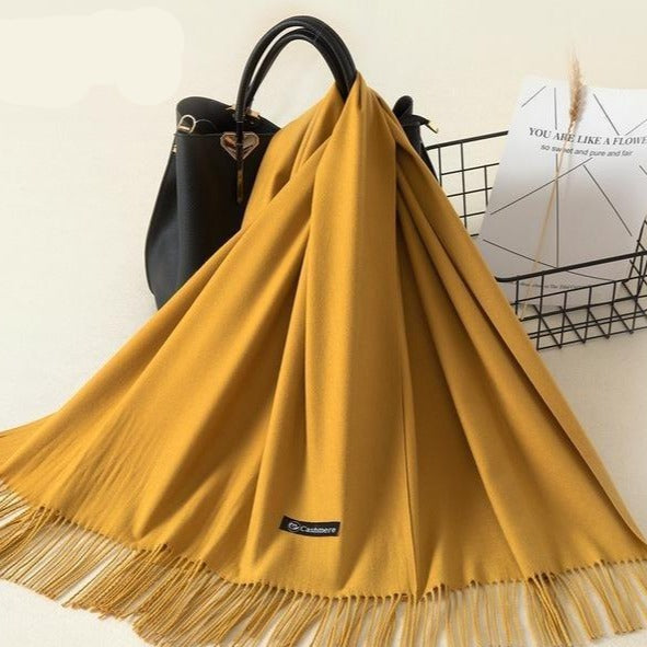 Châle d'hiver en maille douce - écharpe raffinée pour dames