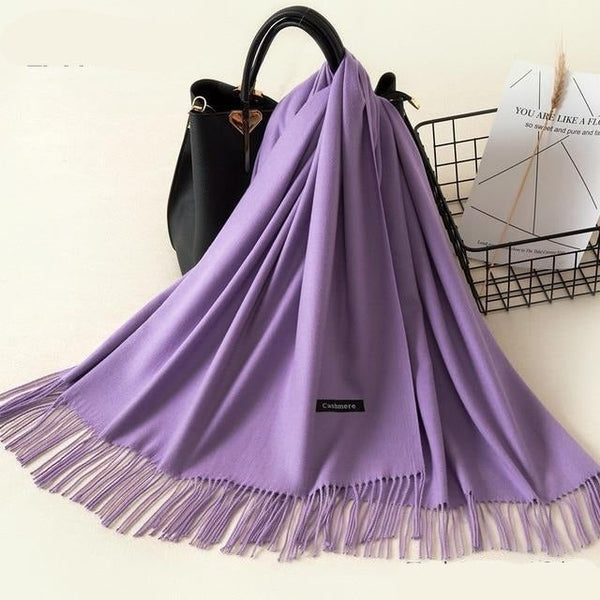 Châle d'hiver en maille douce - écharpe raffinée pour dames